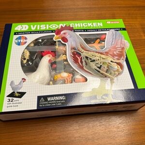 4D Vision Chicken Anatomy Model Kit Puzzle Open Box Used Once